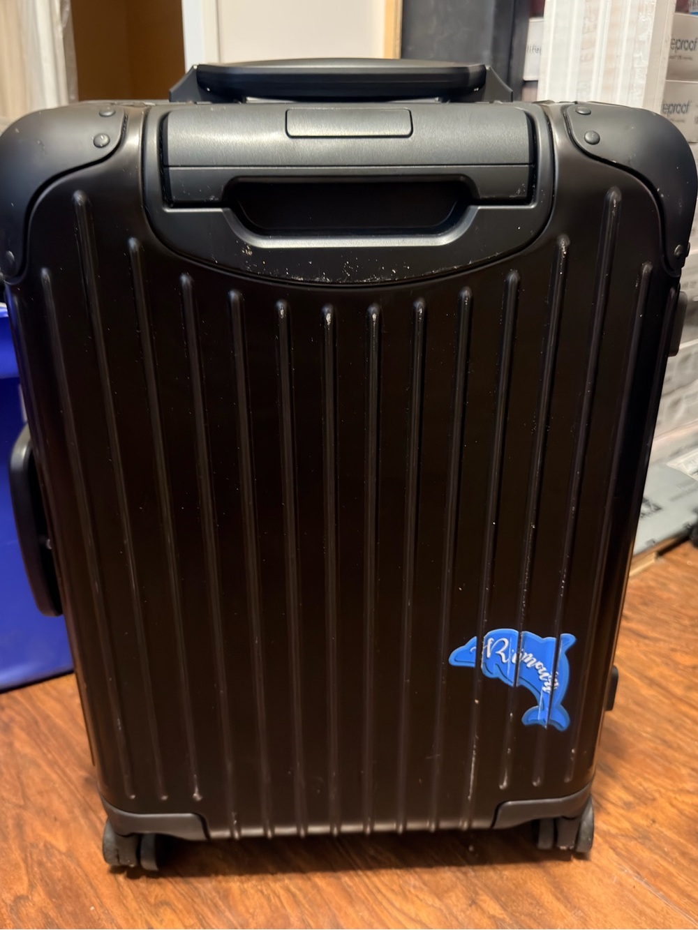 Rimowa Black Hard-Shell Rolling Carry-On Luggage